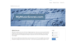 Desktop Screenshot of mymusicscores.com